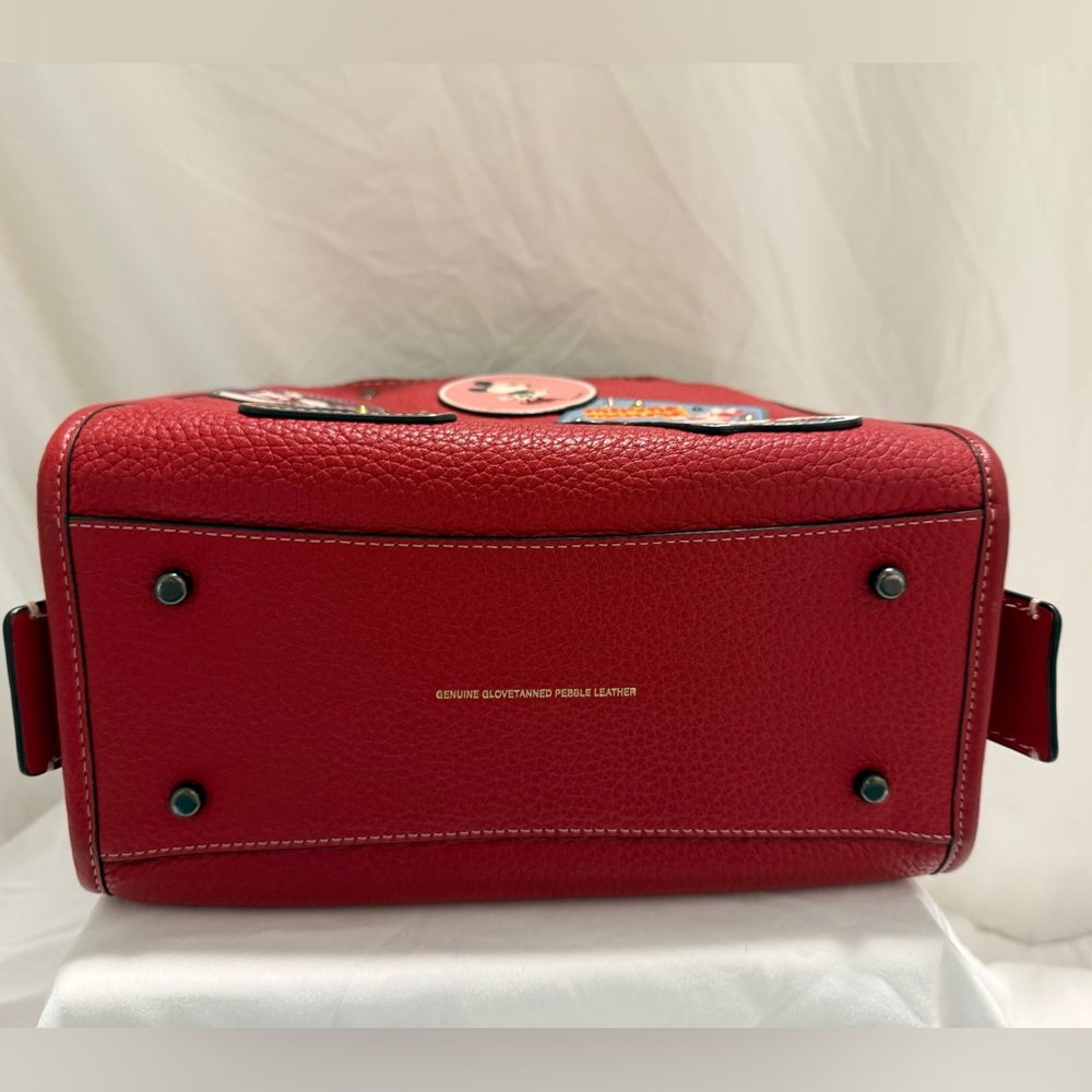 Coach Disney Rogue 25 with Minnie Mouse Patches in Pewter Hardware/1941 Red - Picture 8 of 11